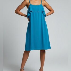 Alice + Olivia Mini Slip Dress Women XS Laguna Blue